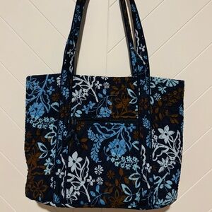 Vera Bradley Blue and Brown Floral Tote